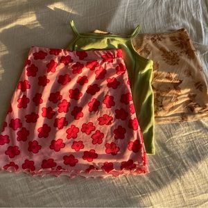 Set of 3 mini skirts from shein in size XS
